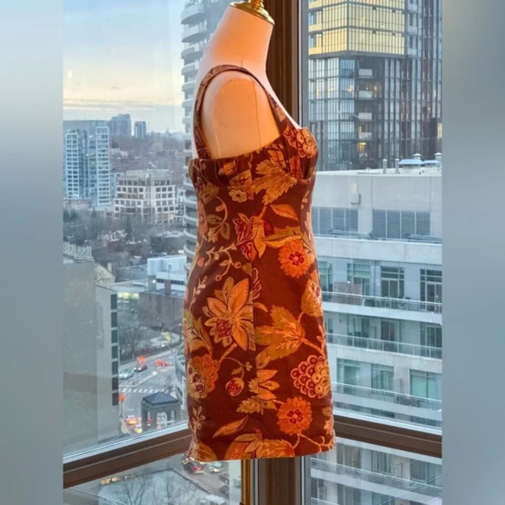 🆕 SIR THE LABEL 🧿 NWOT Floral Linen Minidress, Mojave Print - Sz 1 US XS - Picture 9 of 16